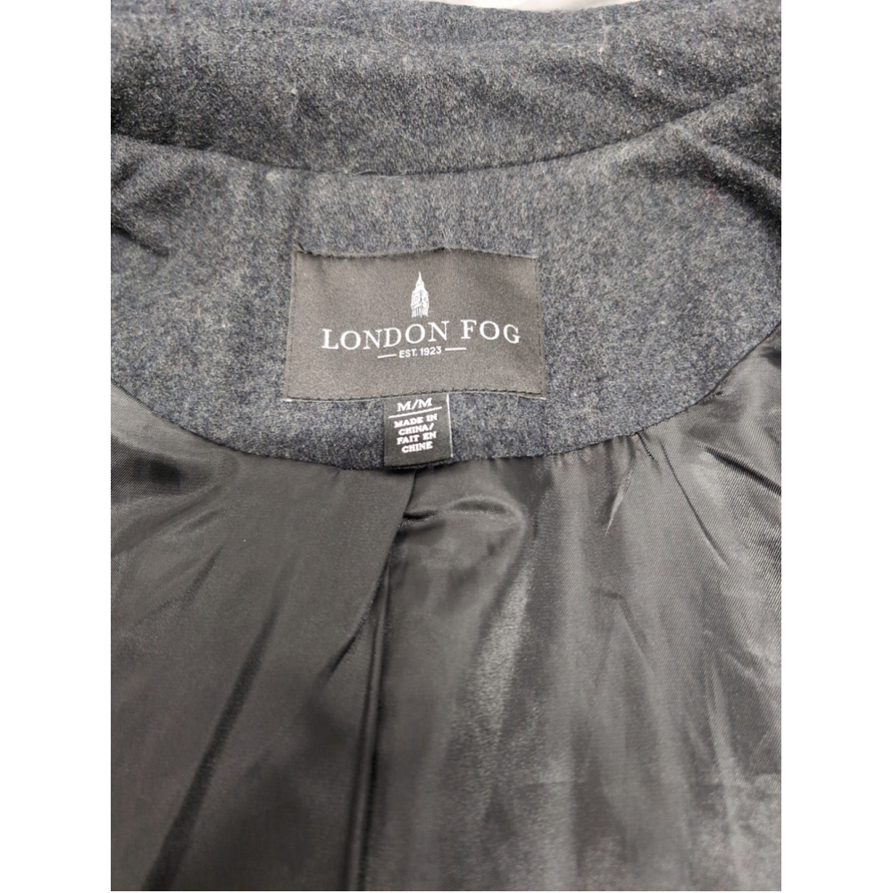 London Fog Wool Charcoal Black Women Dressy Peacoat Size M Quiet Luxury Oldmoney - Picture 3 of 11